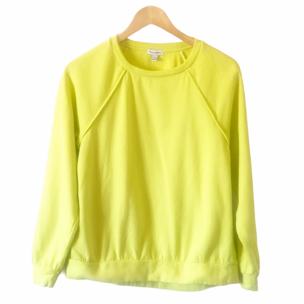 Lover Fire Neon Yellow/Green Sweatshirt Size Medium